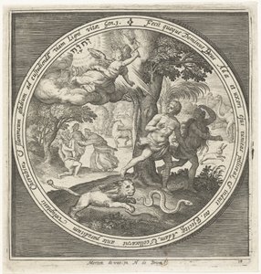 Expulsion from Paradise by Nicolaes de Bruyn