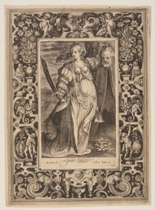 Judith, plate six from The Nine Worthies by Nicolaes de Bruyn