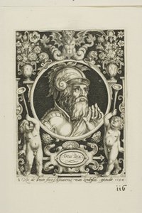 King Arthur, plate eight from The Nine Worthies by Nicolaes de Bruyn