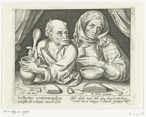 Man and Woman Eating Porridge