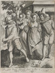 The Prodigal Son Is Expelled From a Tavern, Plate 4 from The Story of the Prodigal Son by Nicolaes de Bruyn