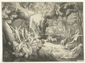 Annunciation to the Shepherds by Nicolaes de Bruyn