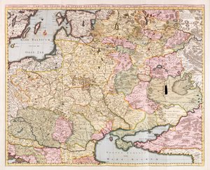 Map of the Theatre of War in Poland, Muscovy & Turkey by Nicolas Visscher by Nicolaes the Elder Visscher