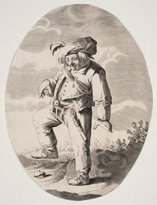 Dancing Farmer with a Bird in His Lap by Nicolaes van Lijnhoven