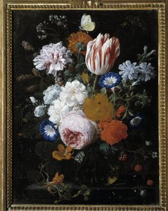 Flowers in a Glass Vase