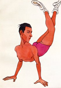 Caricature of Sir Anton Dolin, c.1920s