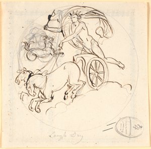 Apollo Steering His Sun Chariot Downward; Above Capricorn