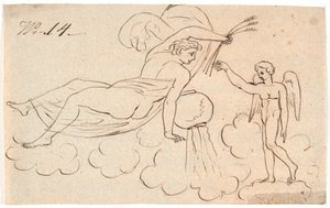 Eros and a Floating Woman by Nicolai Abildgaard