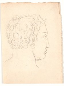 A Head of a Man Seen from Behind by Nicolai Abildgaard