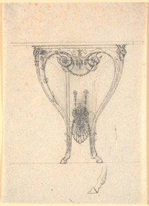 A Console Table with Curved Goat Legs by Nicolai Abildgaard