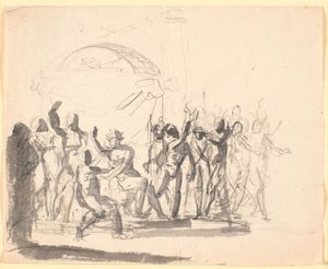 Composition with Seated King Surrounded by Naked Figures