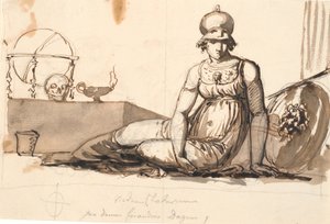 Reclining Athena. Allegory of the Sciences
