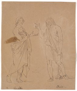 Pamphilus and Davus in Conversation by Nicolai Abildgaard
