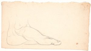 Sketch of Foot Seen from the Side. Heel to the Left. by Nicolai Abildgaard