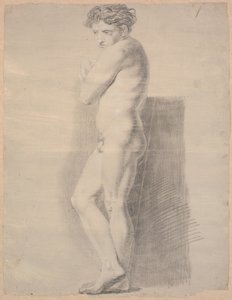 Standing Model. Profile to the Left. Arms Folded Over Chest. Feet Crossed by Nicolai Abildgaard