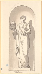 Thalia as a Statue in a Niche by Nicolai Abildgaard