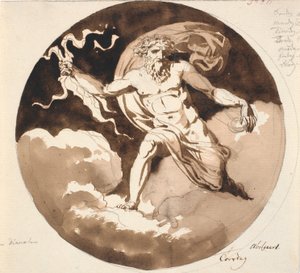 Thursday. Jupiter with Lightning in His Right Hand by Nicolai Abildgaard