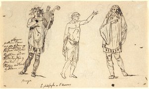 Three Male Figures. The One on the Left Resembles the Braga Figure on the Previous Page by Nicolai Abildgaard