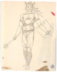 Sketch for a Warrior Costume by Nicolai Abildgaard