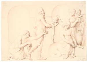 Ulysses Discovering Achilles among the Daughters of Lycomedes by Nicolai Abildgaard