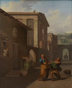 The Midwife Taking Leave of the girl from Andros by Nicolai Abraham Abildgaard