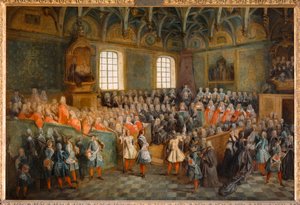 Session of the Court (Lit de Justice), held at Parliament on 22 of February 1723 by Nicolas (attr. to) Lancret