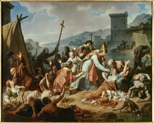 Devotion of Monsignor de Belsunce during the plague of 1720 in Marseille by Nicolas Andre Monsiau