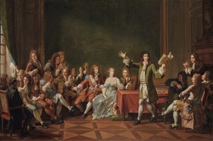 Molière Reading Tartuffe at the Home of Ninon de Lenclos by Nicolas Andre Monsiau