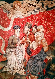 The Angel Bringing the Gospel to the Men (detail) by Nicolas Bataille