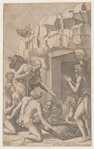 Christ in Limbo, after Raphael, 1541 by Nicolas Beatrizet