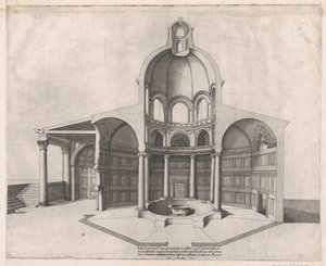 Speculum Romanae Magnificentiae: Interior of the Lateran by Nicolas Beatrizet