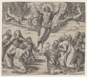 The Transfiguration, after Raphael, 1541 by Nicolas Beatrizet
