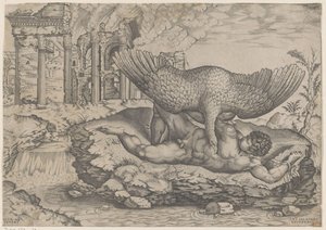 Tityus and the Vulture by Nicolas Beatrizet