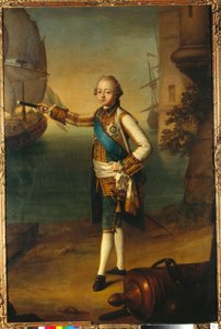 Portrait of the Grand Duke Pavel Petrovich in Admiral Uniform by Nicolas Benjamin Delapierre