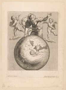 Astronomical representation of dawn with two putti by Nicolas Bocquet