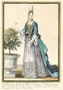 French Prints Propagating French Fashion: Portrait of Catherine de Neuville, Countess of Armagnac by Nicolas Bonnart (fils)