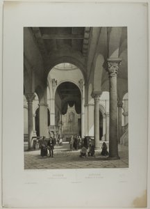 Interior of St. Syriacus, plate 38 from Monumental and Picturesque Italy
