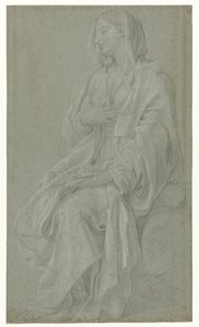 Seated Madonna by Nicolas Colombel