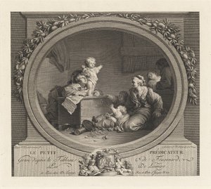 The Little Preacher by Nicolas Delaunay after Jean Honoré Fragonard