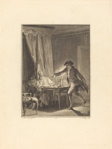 Ah! Young Man to Your Benefactor by Nicolas Delaunay after Jean Michel Moreau