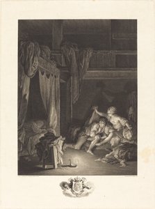 The Sentinel in Default by Nicolas Delaunay after Pierre Antoine Baudouin