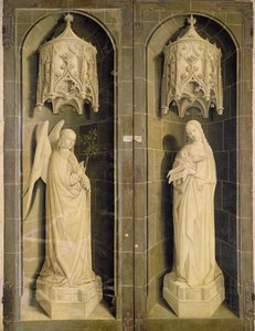 The Annunciation, outer panel from the Triptych of Moses and the Burning Bush, c.1476