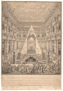 Christiansborg Palace Chapel with the Catafalque of Frederik V by Nicolas Henri Jardin