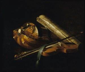 Still life with musical instruments