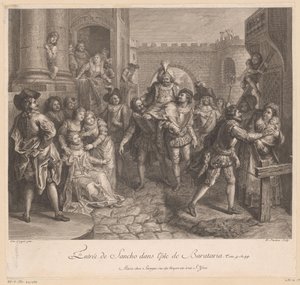 Arrival of Sancho on the Island of Barataria from The History of Don Quixote of La Mancha (series title)
