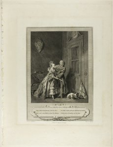 Unexpected Call, from Monument of the Physical and Moral Costume of the Late Eighteenth Century by Nicolas Joseph Voyez