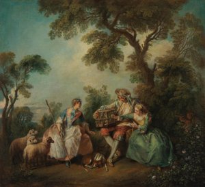 The Birdcage (The Loves of the Grove) by Nicolas Lancret