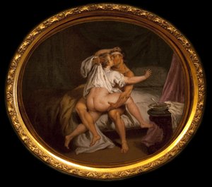 Gallant scene in a liquor