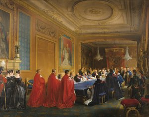 Louis-Philippe Receiving the Order of the Garter from Queen Victoria, 1844