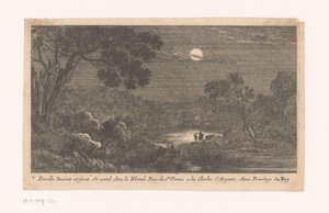 Night Landscape with Travelers